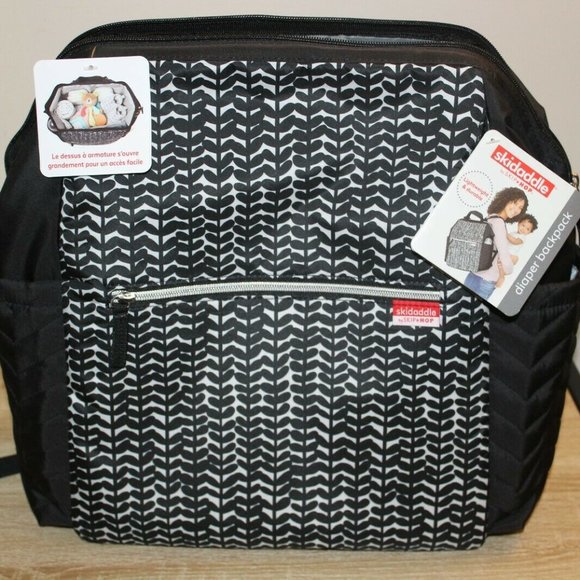 Skip Hop Handbags - Skidaddle by Skip Hop Diaper Backpack, Black Vine